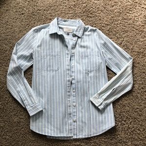 Loft striped button down shirt